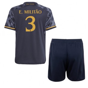 Maillot de foot Real Madrid Eder Militao #3 Extérieur enfant 2023-24 Manches Courte (+ pantalon court)
